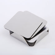 6 pçs/set redondo de aço inoxidável mesa placemats isolamento térmico caneca resistente ao calor cerveja xícara de chá coaster almofada esteira coasters
