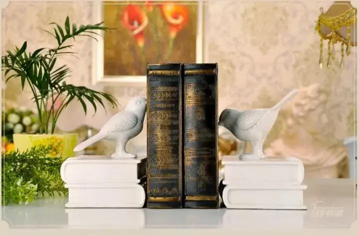 Aparadores de Livros Retro Birds em Resina