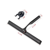 Rodo de silicone multiuso, raspador de parede, alça de aço inoxidável, limpador com gancho para cozinha, banheiro, janela, vidro limpo