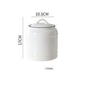 Jarro selado cerâmico com tampa, jarra do armazenamento da mercearia, grande capacidade, transportador portátil do chá, armazenamento do petisco da umidade-prova, uso home