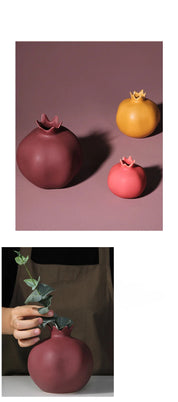 Morandi colorido cerâmica romã ornamentos quarto casa sala de estar atmosfera criativa diversão decoração frutas estilo minimalista