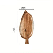 Bandeja estética alta em forma de folha de madeira bandeja de chá da tarde bandeja de sushi ocidental sobremesa bandeja de refeição de frutas bandeja de alimentos de madeira à prova dwaterproof água