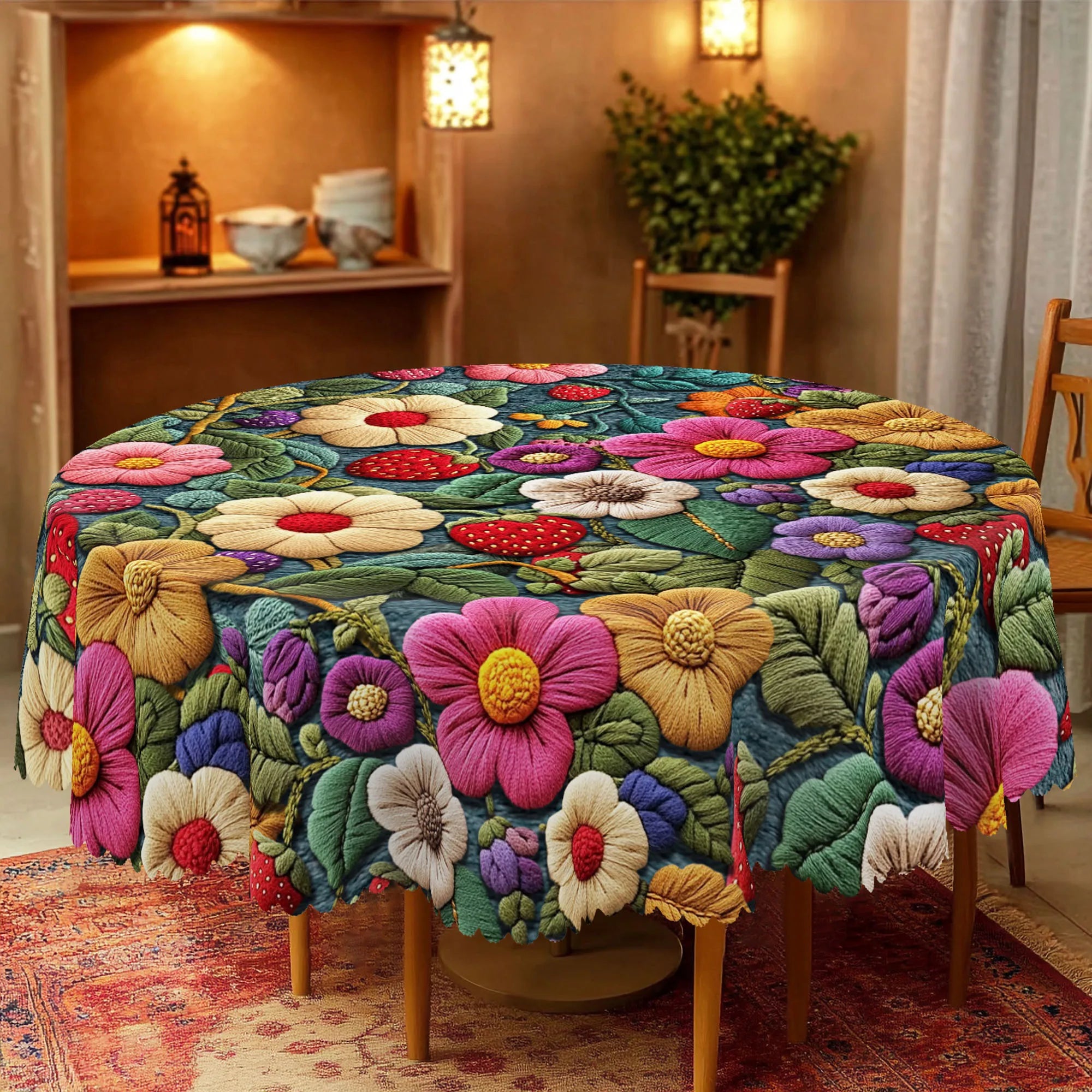 Toalha de Mesa Floral Primavera Verão - Decoração Elegante