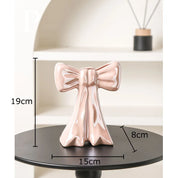 Adorável bowknot vaso de cerâmica vasos de plantas decoração de mesa arranjo de flores porcelana brilhante vaso floral decoração estética do quarto