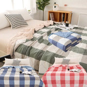 Cobertor Xadrez Leve e Refrescante para Verão