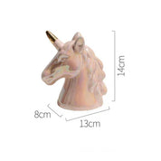 Nordic ins bonito cerâmica unicórnio banco poupança dinheiro moeda caixa de dinheiro crianças brinquedo presentes estatuetas animais