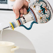 Dispenser Para Azeite de Oliva Pintado à Mão