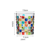 Coleção em Vidro Colorido Pintado a Mão