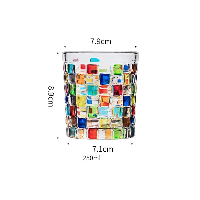 Coleção em Vidro Colorido Pintado a Mão