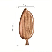 Bandeja estética alta em forma de folha de madeira bandeja de chá da tarde bandeja de sushi ocidental sobremesa bandeja de refeição de frutas bandeja de alimentos de madeira à prova dwaterproof água