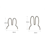 Menina adorável nordic lâmpada do quarto das crianças criativo led coelho lâmpada usb de três cores mutável lâmpada de cabeceira decoração da parede luz da noite