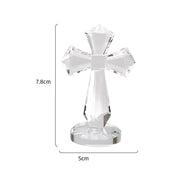 1pc amor anjo e cruz prisma em forma de artesanato de vidro, peitoris da janela coletor de sol ornamento prisma luz captura artesanato decorativo