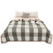 Cobertor Xadrez Leve e Refrescante para Verão