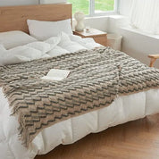 Manta de Malha Jacquard Vintage