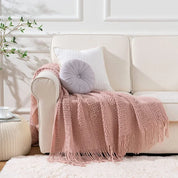 Manta com Franjas Para Sofá