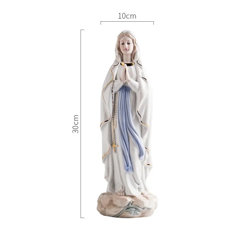 Réativa cerâmica personagem escultura cristão católico madonna jesus igreja personagem estátua decoração para casa