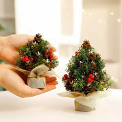 Mini pequena árvore de natal pequena árvore de natal ornamento de mesa de natal decoração de árvore de natal suprimentos decoração de mesa