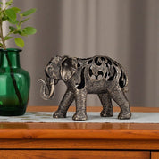 Vilead oco elefante estátua estilo retro escultura acessórios de decoração para casa sala estar estante decoração interior objeto presente