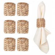 2/6 pces suporte de anéis de guardanapo de fazenda feito à mão, suporte de anéis de guardanapo de tecido rústico, outono tecido para o natal, ano novo