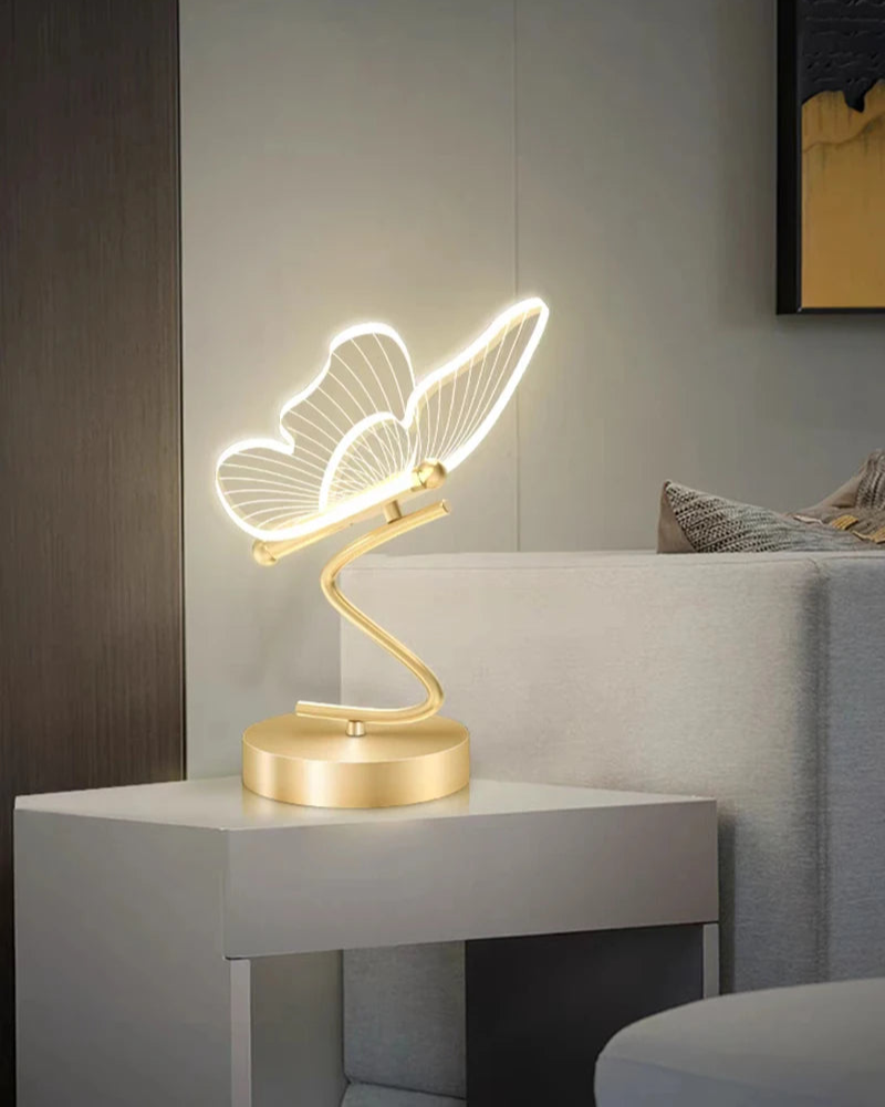 Nordic led candeeiros de mesa iluminação interior botão interruptor quarto cabeceira sala estar restaurante decoração casa borboleta lâmpada mesa