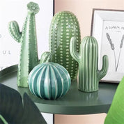 Nordic cerâmica artesanato simulação cactus ornamentos arte decorativa mobiliário doméstico fotografia adereços decoração do quarto verde