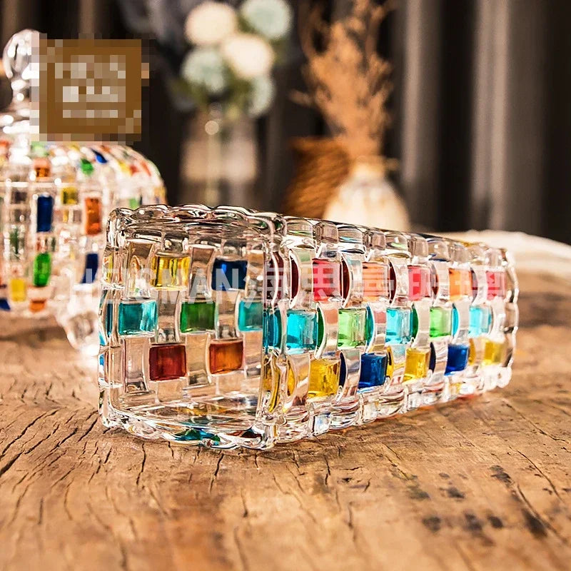 Coleção em Vidro Colorido Pintado a Mão