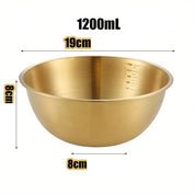 Conjunto de 3 Tigelas Douradas em Aço Inoxidável