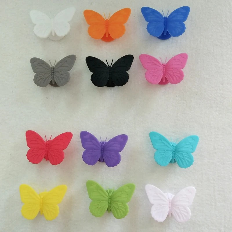 Conjunto de 10 Marcadores Borboleta Para Copo
