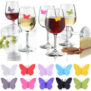 Conjunto de 10 Marcadores Borboleta Para Copo