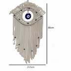 Tapeçaria de Macramê com Pingente Olho Grego