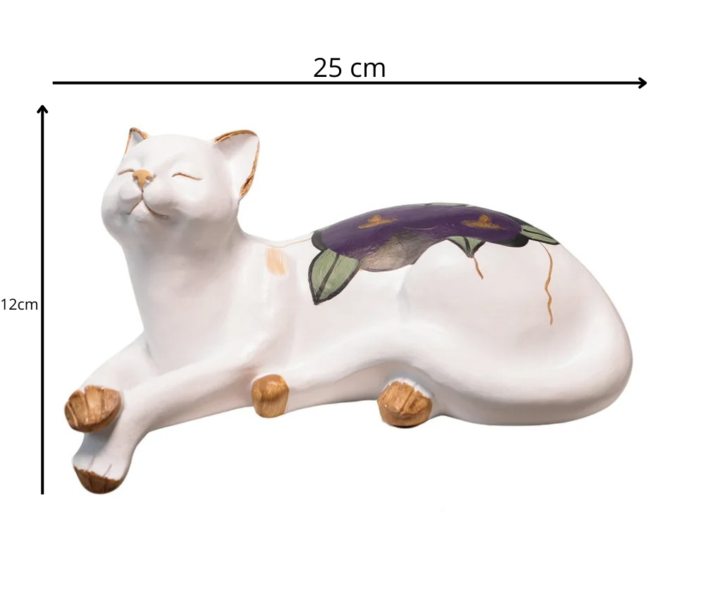 Estatueta Gato Relax