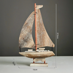 Modelo de Barco à Vela Artesanal Estilo Mediterrâneo