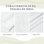 Toalha de Mesa Redonda Ilusão Óptica Preto e Branco 60"