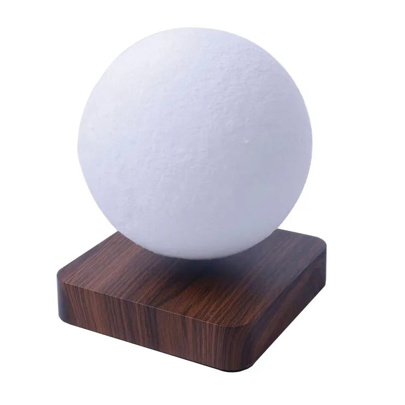 Nova impressão 3d led night light criativo toque levitação magnética lua lâmpadas 3 cores rotativa flutuante atmosfera lâmpada presente