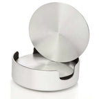 6 pçs/set redondo de aço inoxidável mesa placemats isolamento térmico caneca resistente ao calor cerveja xícara de chá coaster almofada esteira coasters