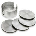 6 pçs/set redondo de aço inoxidável mesa placemats isolamento térmico caneca resistente ao calor cerveja xícara de chá coaster almofada esteira coasters