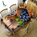 Toalha de Mesa 3D com Estampa de Frutas Vibrantes