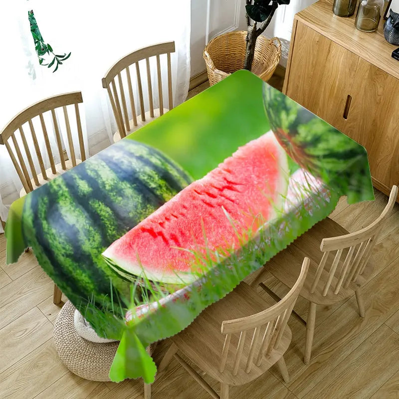 Toalha de Mesa 3D com Estampa de Frutas Vibrantes