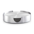 6 pçs/set redondo de aço inoxidável mesa placemats isolamento térmico caneca resistente ao calor cerveja xícara de chá coaster almofada esteira coasters