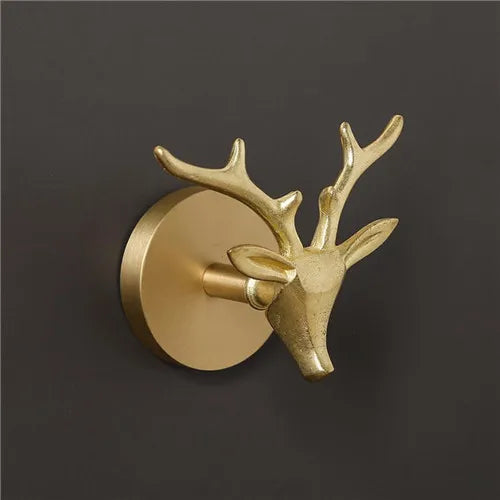 No Drilling Wall-mounted Brass Hook, Toalha Gancho, Banheiro, Roupas, Casaco, Quarto, Sala de estar, Acessórios de cozinha