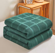 Cobertor de Algodão Puro com Padrão de Favo de Mel