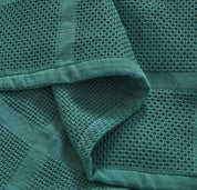 Cobertor de Algodão Puro com Padrão de Favo de Mel