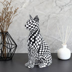 Mosaico estátua de buldogue francês artesanal escultura de arte colorida decoração animal 3d para jardim casa presente exclusivo para amantes de animais de estimação