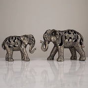 Vilead oco elefante estátua estilo retro escultura acessórios de decoração para casa sala estar estante decoração interior objeto presente