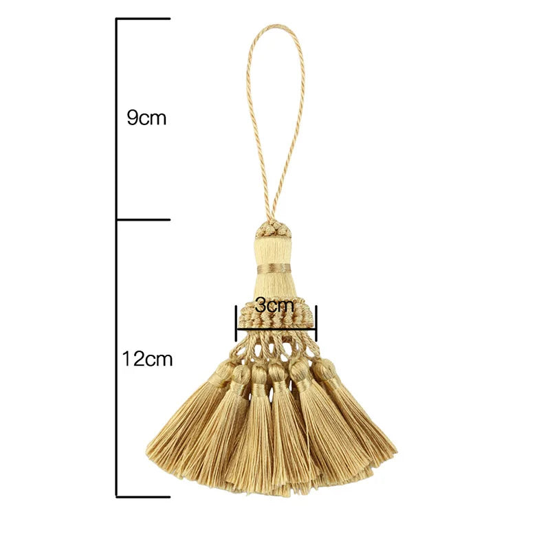 1pc borlas pendurado decoração artesanato franja de seda borla chaveiros escova diy decoração para sacos portas cortina marcadores chaves