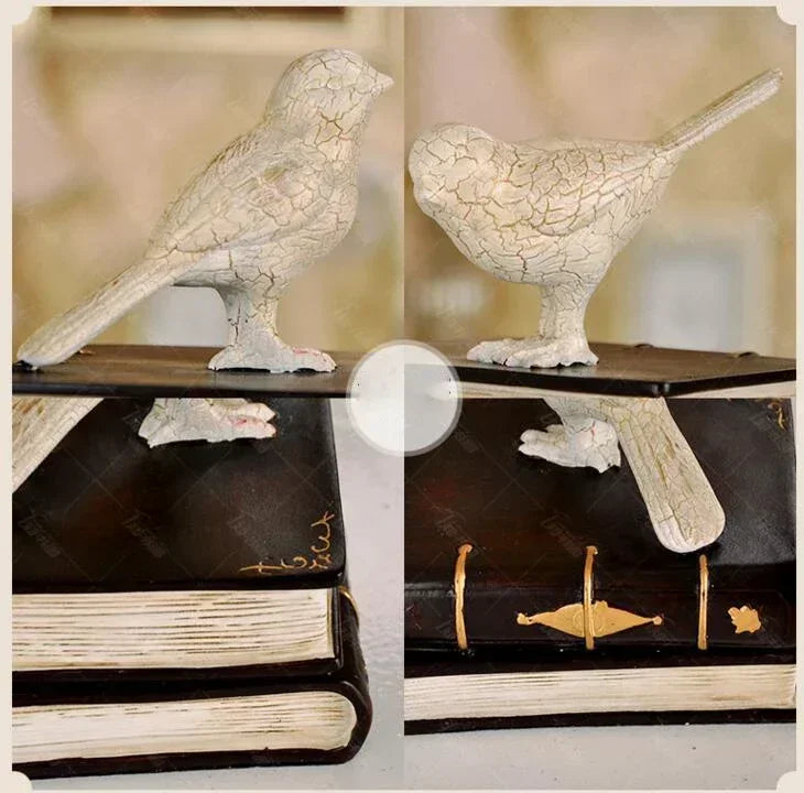 Aparadores de Livros Retro Birds em Resina