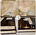 Aparadores de Livros Retro Birds em Resina