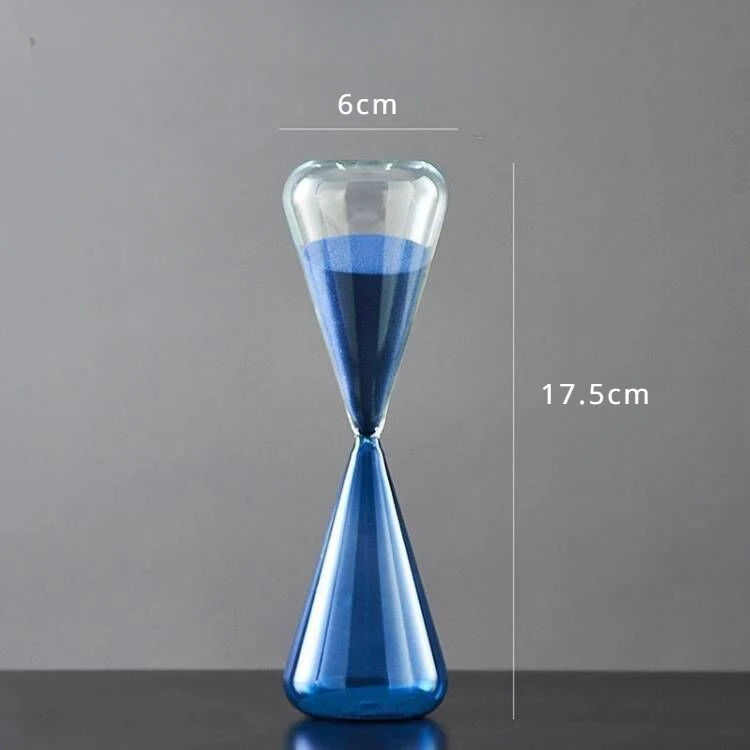 Ampulheta Minimalista em Vidro Colorido