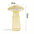 Vaso de cogumelo colorido criativo hidropônico vidro transparente aromaterapia vaso sala estar jantar desktop arte decoração