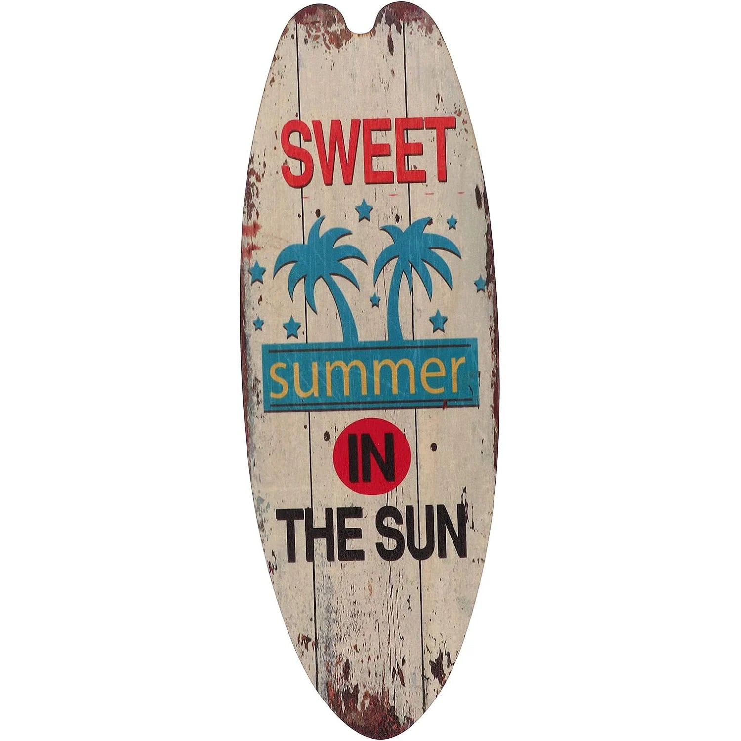Prancha de surf parede pendurado sinal de madeira decoração de praia verão temático tropical bar decoração de parede bem-vindo ao paraíso sinal de porta para casa quarto